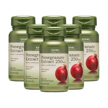 GNC [6개 SET] 허브 석류 250mg 50정 (캡슐) Herbal Plus Standardized Pomegranate 50caps, 1개