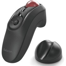 ELECOM M-RT1BRXBK 휴대용 블루투스 엄지 작동 트랙볼 마우스 부드러운 트래킹이 있는 10버튼 기능 정밀 광학 게이밍 센서 왼손/오른손잡이용, Bluetooth