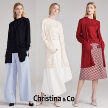 크리스티나앤코 진주 비즈장식 가디건+니트 2종 SET