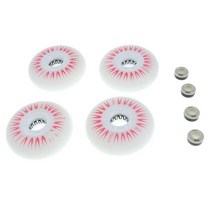 인라인바퀴 구루마마퀴 킥보드바퀴 프리미엄 LED 라이트 플래싱 인라인 롤러 스케이트 휠 72mm 4 개입, 03 Red 76mm