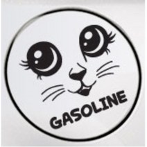 가솔린 주유구스티커 GASOLINE 쏘나타 K8 티구안 코란도스포츠 펠리세이드 K3 k7, 블랙