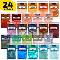 Epoxy Resin Dye – Mica Powder – 24 Powdered Pigments Set – Soap Dye – Hand Soap Making Supplies – Ey, 24 Color