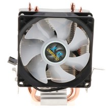 듀얼 파이프 쿨러 LED 팬 CPU 히트 싱크 인텔 775 1156 1366 & AMD PC 케이스 #1, 90x90x25mm, 1, 구리