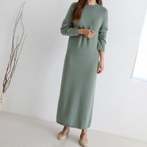 Whole Garment Cashmere Wool C Maxi Dress 크림/FREE