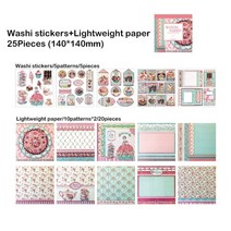 다꾸 스티커 다이어리 문구 25 sheetspack 스티커 경량 종이 빈티지 공예 종이 diy scrapbooking 용품 사진 앨범 장식 편지지, e