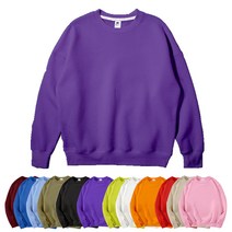 어워크 S-3XL 헤비원단 3단쭈리 오버핏 맨투맨 빅사이즈 남여공용