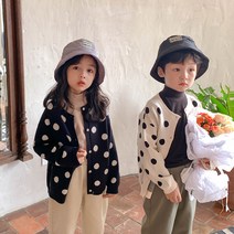 유아 빅도트 봄자켓 아동 봄 큰 땡땡이 가디건 유아 봄 가디건 여아 남아 빅도트 가디건