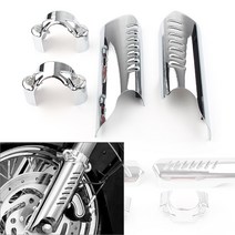 할리 데이비슨 Heritage Softail Classic FLSTC 용 크롬 오토바이 하부 포크 다리 디플렉터, 한개옵션0