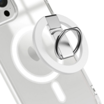 한곳에모아 아이폰 12/13/14 맥세이프 스마트톡 핸드 그립톡, 링형 : 화이트