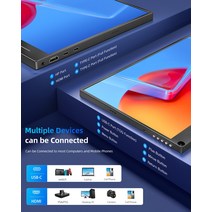 15인치 터치모니터 UPERFECT 휴대용 모니터 17.3 인치 2K 2560X1440 USB C 노트북 디스플레이 VESA 및 스마트 케이스 포함 100% sRGB HDR Fr, [04] EU 플매트 카펫 러그