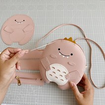 NICKKIM 닉킴 DIY 가방 만들기 키트, 아기공룡 핑크