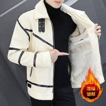 할리데이비슨 2022 겨울 모피 가죽 자켓 남성 오토바이 바이커 플러스 벨벳 캐주얼 비즈니스 코트 스트리트웨어 소셜 의류, [04] XXL 70-77KG, [01] Beige