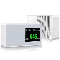 제네릭(Generic) 실내 공기 품질 테스터 CO2 분석기 감지기 모니터 오염 및 환기 미터 이산화탄소 리더 온도 습도 적외선(NDIR) 센서 ppm 판독 LCD 스크린의