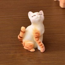 정원 마당 리조트 조각 상 동물 인테리어 소품 석고 상 수지 고양이 새끼 고양이 작은 입 모델 마이크로 풍경 홈 장식 미니어처 요정 장식 장식 액세서리 현대, 12