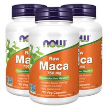 나우푸드 Now Foods 로우 마카 MACA 750mg 90정 X 3통