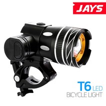 제이스 T6 LED 자전거 충전식 헤드라이트, 혼합색상, 1개