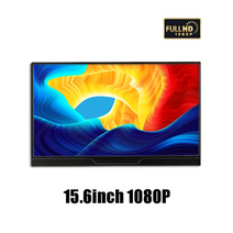 스마트TV 스마트티비 TV 50인치TV 55인치TV 15.6 4k 1080p 휴대용 모니터 usb type c hdmi 호환 컴퓨터 모니터 ps4 스위치 xbox one 노트북, 15.6인치 1080p, 나는 플러그