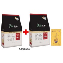 네츄럴코어 바이오나 유기농 가수분해 유산균 저알러지 사료 연어 & 현미 1.2KG X 2EA (네츄럴코어 간식 1개 랜덤증정) / 네츄럴코어 바이오나 사료 공식판매점
