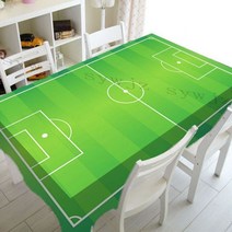 원형 레이스 식탁커버 테이블보 식탁보 잔디 축구장 인쇄 직사각형 테이블 파티 장식 방수 얼룩 방지 커버, 100x160cm, X