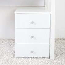 우드미가구 하랑 3단서랍장, 화이트