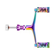 두 배 손잡이 다채로운 태클 팔 보충 알루미늄 합금 로커 교체 부분 권선 손잡이 그립, E