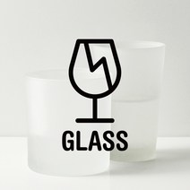 루리앤메리 분리수거 픽토그램 스티커 04 유리류 재활용스티커, A 검정+영문