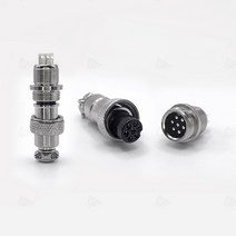 방수소켓 항공잭 케이블 원형소켓 12mm 써큘러 플러그 암수커넥터, 7PIN