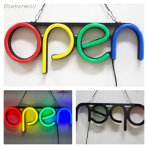 led open 글자판 네온led간판 네온사인 개업선물 강추 오픈 영업중 led글자판 인테리어조명 실내간판, 1번 OPEN+아답터