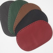 퀼팅맘 슈렁큰 가죽 가방 밑판 바닥 (사각 징 가죽장식 소꿉이 가방발), [라운드] 레드