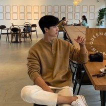 스웨터 두꺼운 노르딕 남성 남자 프리미엄 피셔맨 니트