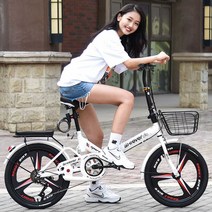 접이식미니벨로 20인치 22인치 출퇴근 성인 바구니, 블루(변속+마그네슘 3포크)   22인치