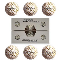 카에데 골프공 6구 2피스 3피스 홀인원 기프트 모음, 7카에데메탈골드6구