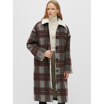 플랙진 WOMEN CHECK LONG COAT PWON4CTL76W