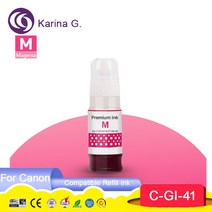 Canon GI-41 GI41 리필 잉크 프리미엄 호환 물 기반 대량 병 Canon PIXMA G1420/G2420/G2460/G3420/G3460, 한개옵션1, 04 1 Bottle ( Magenta )