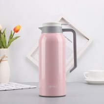 보온보냉주전자 테이블팟 식당 주전자 텀블러 ldfchennel 1.5l 홈 스테인레스 스틸 절연 병 뜨거운 물 냄비 보온병 커피 차 열 병 double jugs botella, 분홍색, 1500ml