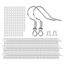 120 쌍 어망자 귀걸이 고리 hypoallergenic eor stopper fish hooks jewelry making findings findings diy 귀걸이