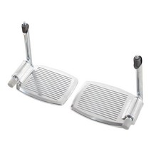 GHSHOP 휠체어 발판 수동 휠체어 발 페달 교체 휠체어 부품, 기둥이 있는 알루미늄, 다중 크기, 1개