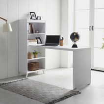 바이올렛퍼니쳐 중고등학생 성인 컴퓨터 책상 책장 C-SET 1200, 화이트