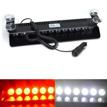 LED 자동차 경광등 비상등 고출력 램프 스트로브 라이트 시거잭 전원방식, 레드 화이트, 1개