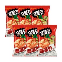 오리온 꼬북칩 매콤한맛 봉지과자, 6개, 136g