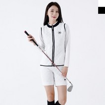 세련된 퀄팅 여성 골프웨어 조끼 반바지 세트 근무복