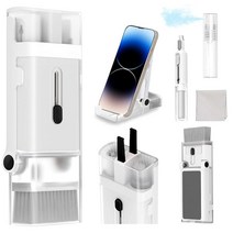키보드 클리너 JiaTeums 8 in 1 휴대폰 스탠드 및 노트북 스크린 클리닝 도구 맥북 아이패드 아이폰 프로 에어팟 태블릿 컴퓨터 PC TV 자동차 스크린 카메라 렌