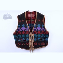 WOOLRICH 울리치 에스닉 보헤미안 프린징버튼 울펠트 베스트 C118