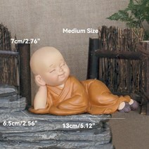불교 부처님 미니어처 분재 인형 동상 요정 자동차 장식품 명상 홈 정원 장식, 중간 23