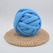 자이언트 얀 카세트 백 귀도리 뜨기 굵기 2cm 블랙 DIY 왕 모찌 실 가방만들기, 04 블루