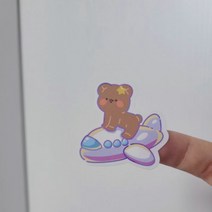 비행기 쩡곰이 칼선 스티커 도무송