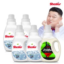 쉬슬러 세탁 액체 센스티브 고농축 세제 미니 650ml 4개 + 다운워시 점퍼 패딩 이불 전용세제 구스 650ml 1개, 단품