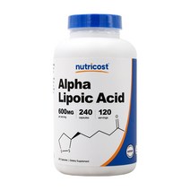 [미국 직구]뉴트리코스트 알파리포산 600mg 240캡슐 MZ156212293732, 1개, 상세설명참조