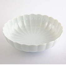 쇼비도혼텐 아리타 키쿠와리 원형 딥 플레이트 꽃접시 13.5cm, 1개