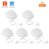 누수탐지기 수도 배수 감지기 검출기 wifi 홍수 센서 smart water leak tuya smart home alarm security system 무선 물 센서, 5개